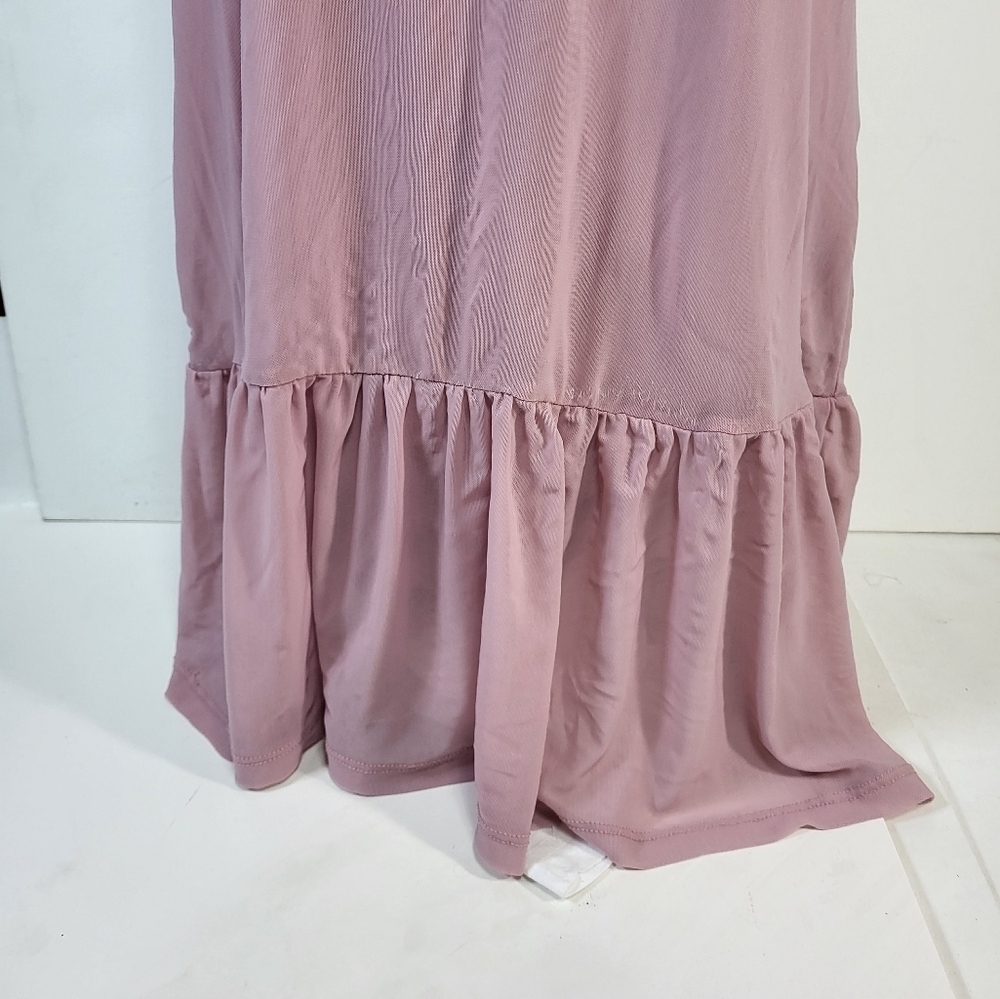 No Comment Pink Short Sleeve Ruffle Dress - Picture 3 of 9